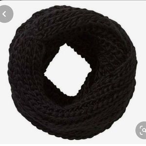 Black knit infinity scarf